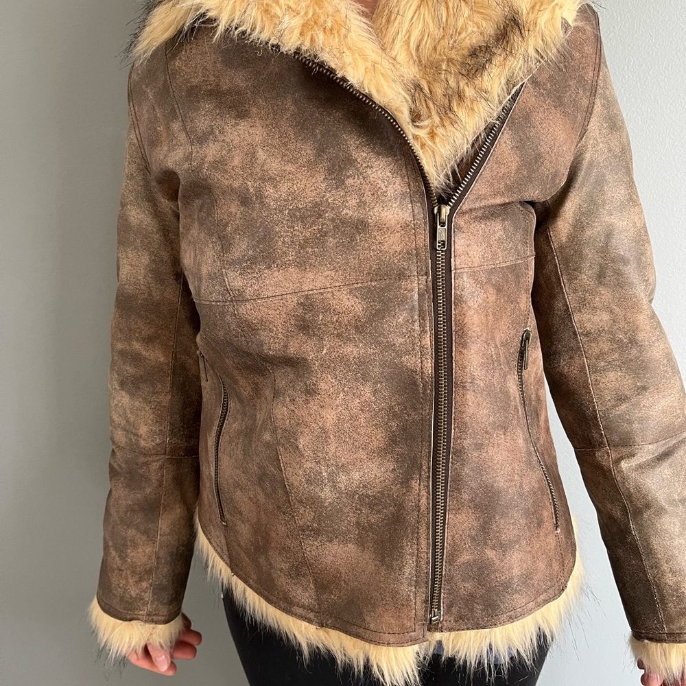 Leather and Fur Jacket *EUC*